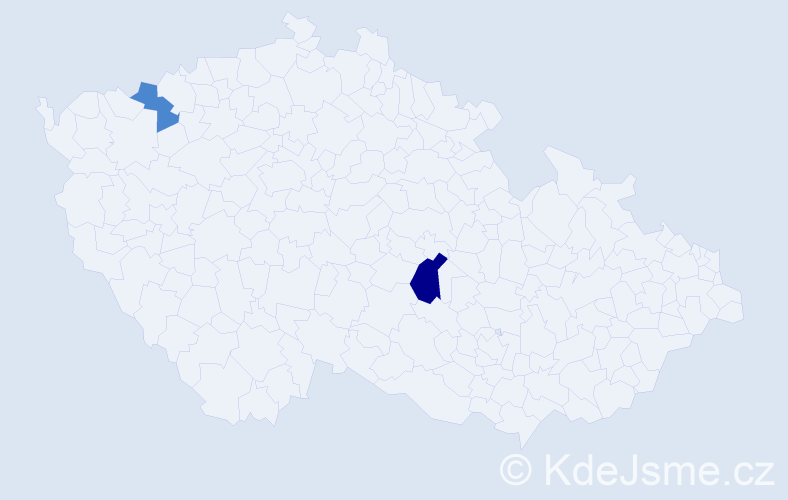 Příjmení: 'Kyntr', počet výskytů 4 v celé ČR