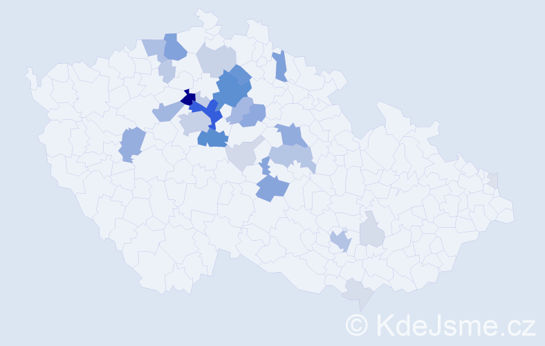 Příjmení: 'Machota', počet výskytů 123 v celé ČR