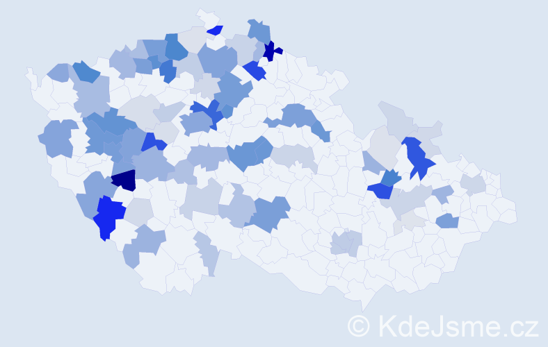 Příjmení: 'Klaus', počet výskytů 320 v celé ČR