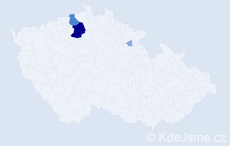 Příjmení: 'Penglová', počet výskytů 13 v celé ČR