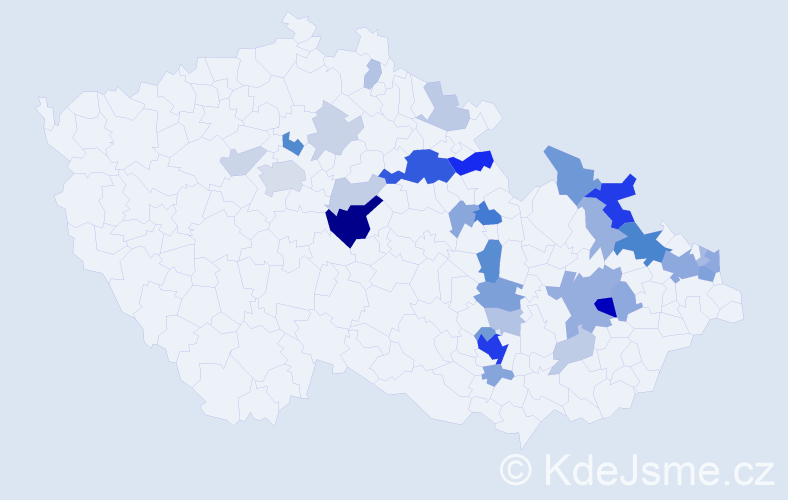 Příjmení: 'Reznerová', počet výskytů 96 v celé ČR