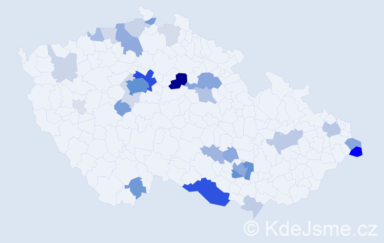 Příjmení: 'Khan', počet výskytů 113 v celé ČR