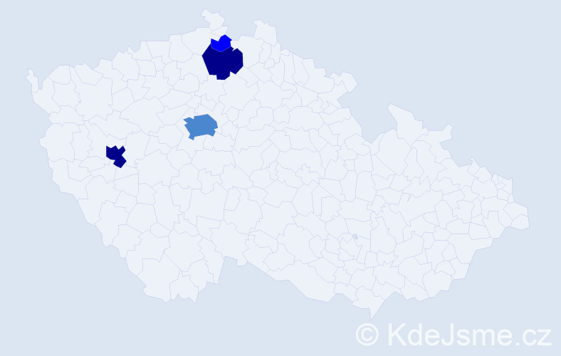 Příjmení: 'Tyršová', počet výskytů 9 v celé ČR