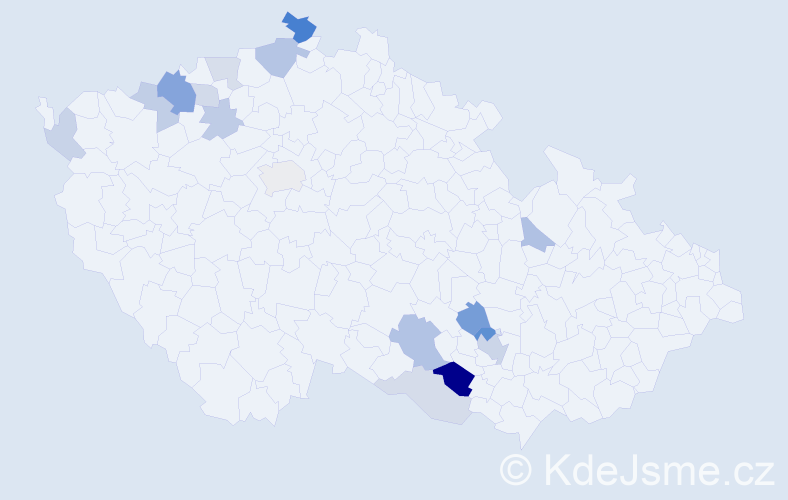 Příjmení: 'Bielík', počet výskytů 34 v celé ČR