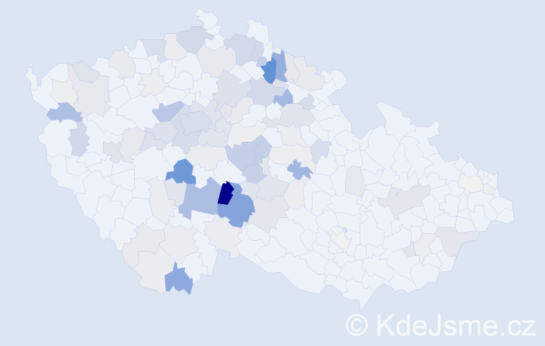 Příjmení: 'Sůva', počet výskytů 358 v celé ČR