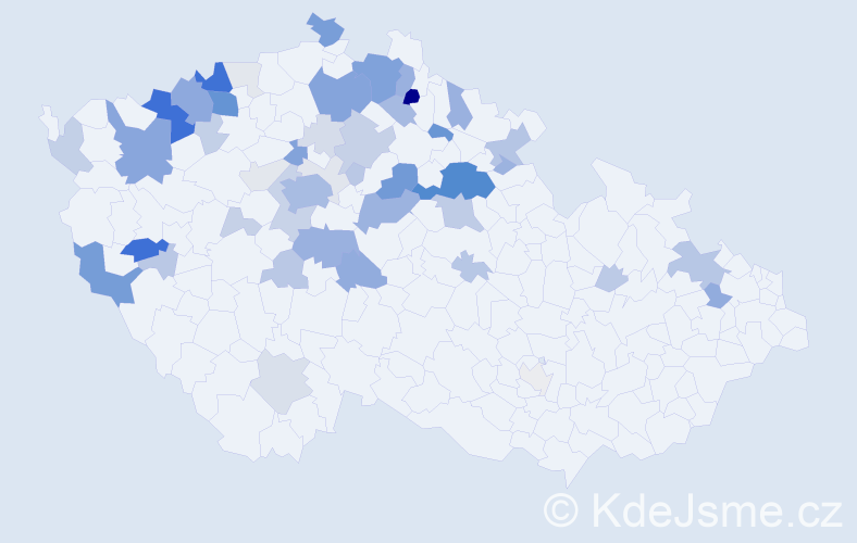 Příjmení: 'Hanka', počet výskytů 204 v celé ČR