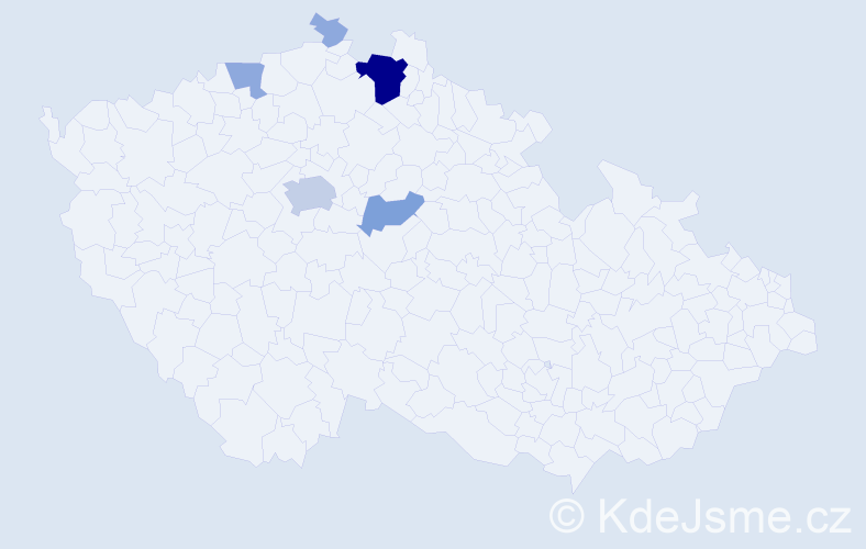 Příjmení: 'Maškarinec', počet výskytů 19 v celé ČR
