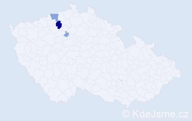 Příjmení: 'Grůlla', počet výskytů 8 v celé ČR