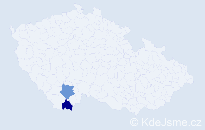 Příjmení: 'Hitzfeld', počet výskytů 3 v celé ČR