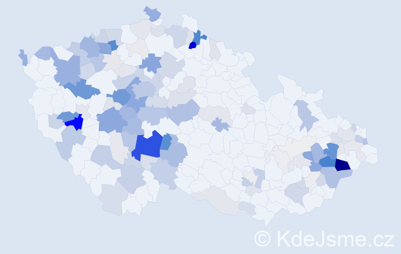 Příjmení: 'Drda', počet výskytů 543 v celé ČR