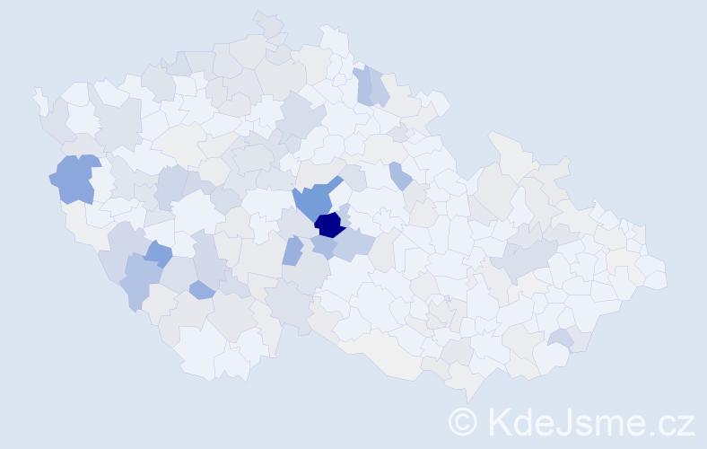 Příjmení: 'Pajerová', počet výskytů 572 v celé ČR