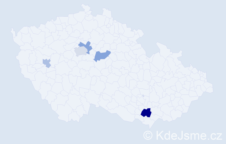 Příjmení: 'Babyč', počet výskytů 7 v celé ČR