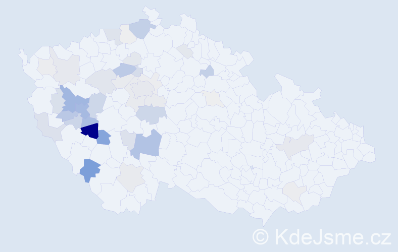 Příjmení: 'Chodorová', počet výskytů 148 v celé ČR