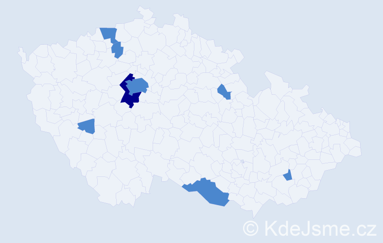 Příjmení: 'Bosch', počet výskytů 10 v celé ČR