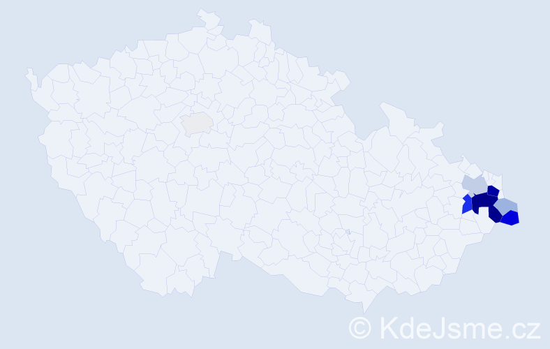 Příjmení: 'Fikoczková', počet výskytů 26 v celé ČR