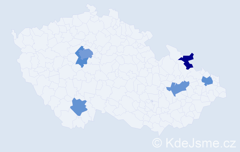 Příjmení: 'Vitošková', počet výskytů 11 v celé ČR