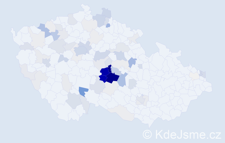 Příjmení: 'Kopicová', počet výskytů 260 v celé ČR