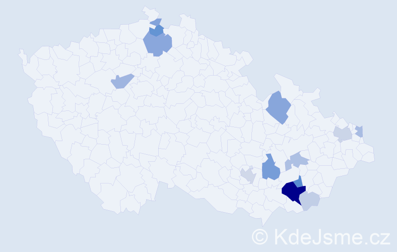 Příjmení: 'Lanšperk', počet výskytů 44 v celé ČR