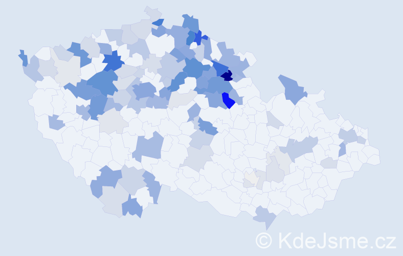 Příjmení: 'Riegerová', počet výskytů 359 v celé ČR
