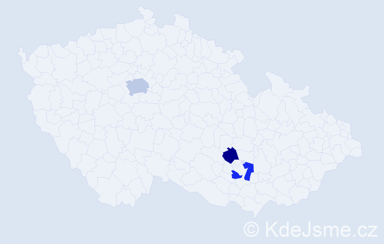 Příjmení: 'Radlička', počet výskytů 10 v celé ČR