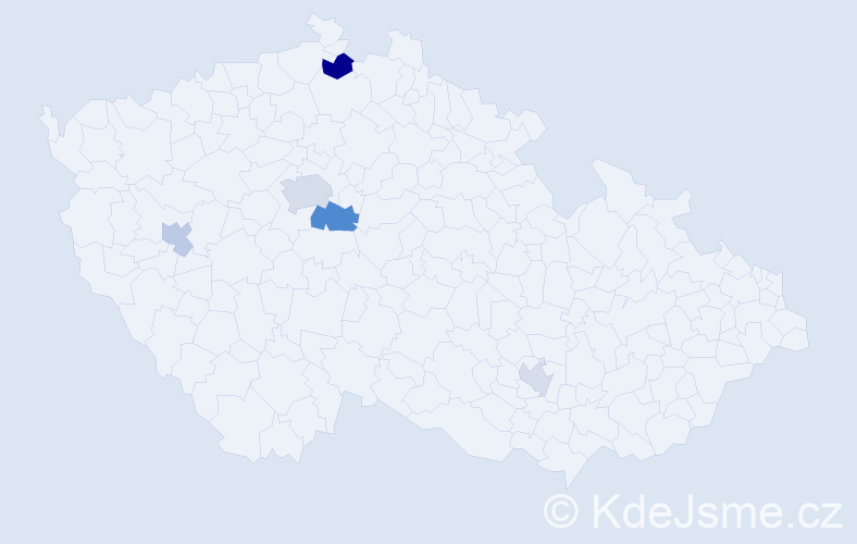 Příjmení: 'Daum', počet výskytů 9 v celé ČR