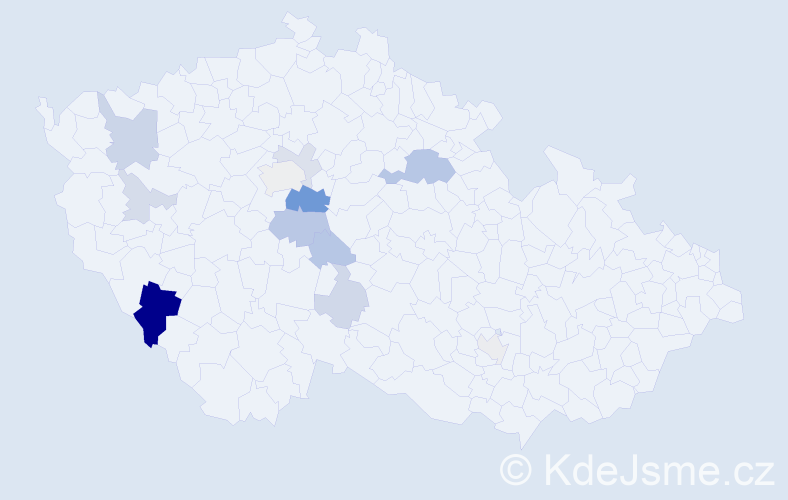 Příjmení: 'Saller', počet výskytů 29 v celé ČR