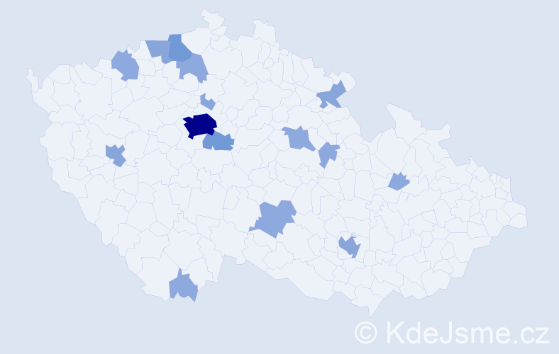 Příjmení: 'Kostyshyn', počet výskytů 32 v celé ČR