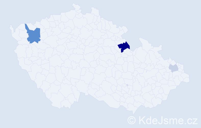 Příjmení: 'Chodakovská', počet výskytů 5 v celé ČR