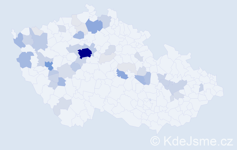 Příjmení: 'Pechr', počet výskytů 169 v celé ČR