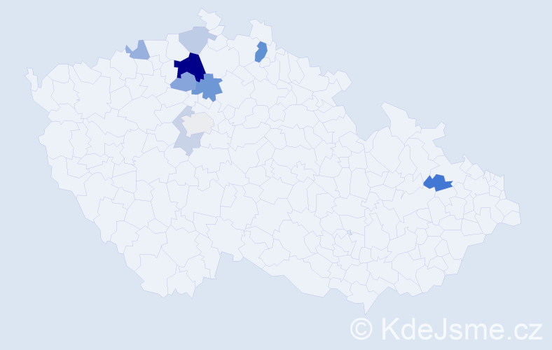 Příjmení: 'Gebler', počet výskytů 19 v celé ČR