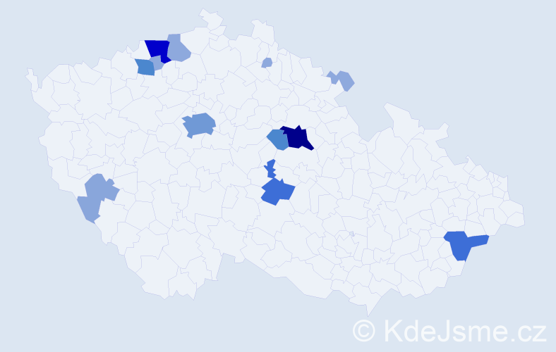 Příjmení: 'Gadžor', počet výskytů 44 v celé ČR