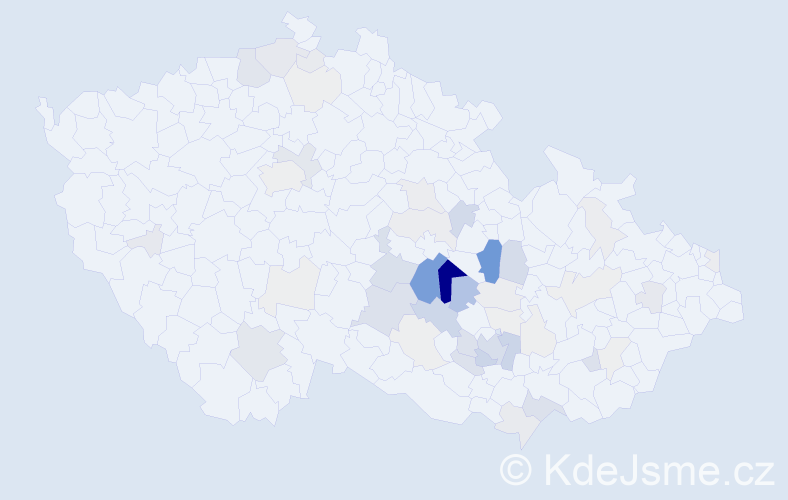 Příjmení: 'Drdlová', počet výskytů 208 v celé ČR