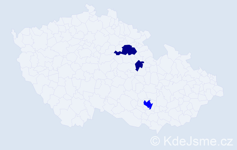 Příjmení: 'Ell', počet výskytů 5 v celé ČR