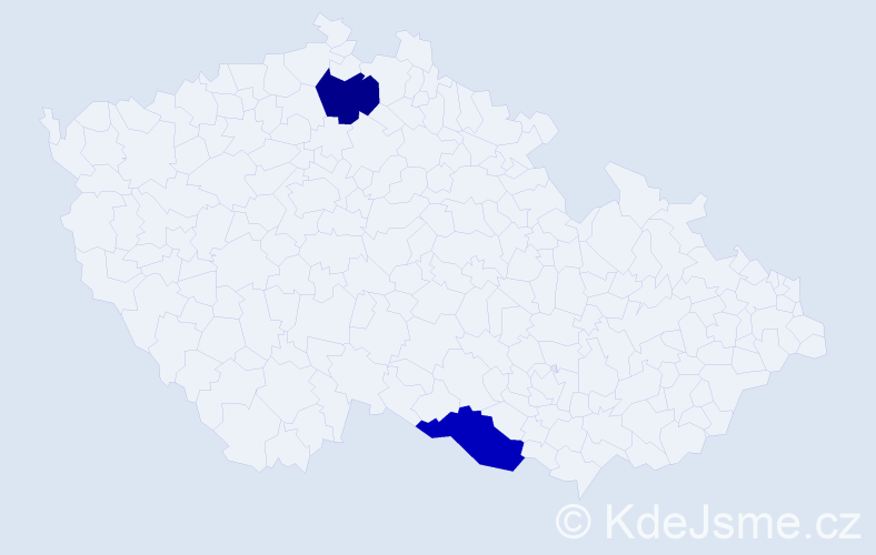 Příjmení: 'Bijelić', počet výskytů 4 v celé ČR