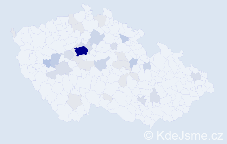 Příjmení: 'Medvid', počet výskytů 95 v celé ČR