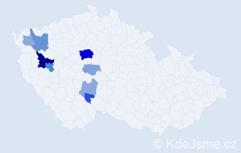 Příjmení: 'Khodl', počet výskytů 31 v celé ČR