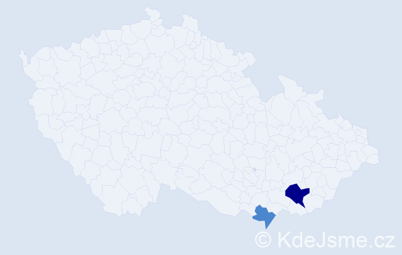 Příjmení: 'Hitmárová', počet výskytů 4 v celé ČR