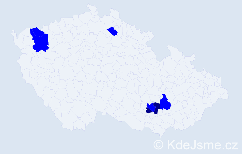 Příjmení: 'Dang Anh', počet výskytů 7 v celé ČR