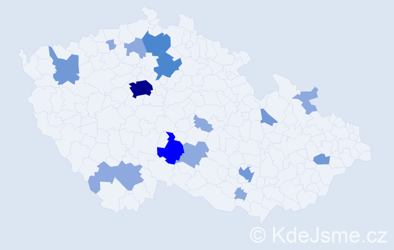 Příjmení: 'Cabaj', počet výskytů 32 v celé ČR