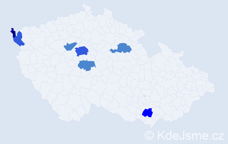 Příjmení: 'Hemplová', počet výskytů 21 v celé ČR