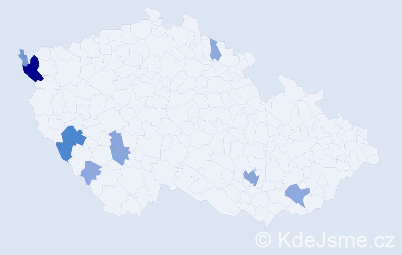 Příjmení: 'Weinmannová', počet výskytů 23 v celé ČR