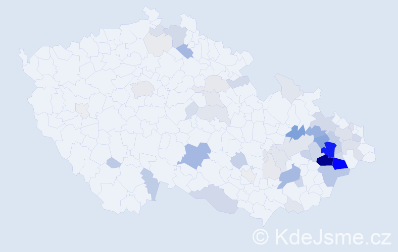 Příjmení: 'Zuzaňák', počet výskytů 199 v celé ČR