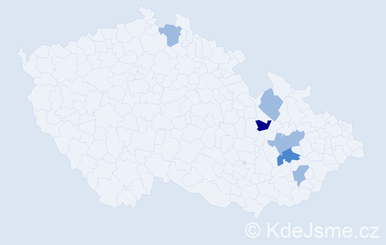 Příjmení: 'Czislinský', počet výskytů 10 v celé ČR