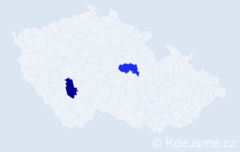 Příjmení: 'Sikrener', počet výskytů 2 v celé ČR