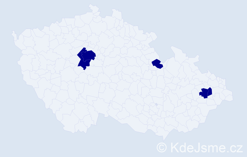 Příjmení: 'Kuszová', počet výskytů 5 v celé ČR