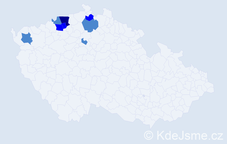 Příjmení: 'Karko', počet výskytů 13 v celé ČR