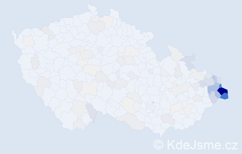 Příjmení: 'Kaletová', počet výskytů 568 v celé ČR