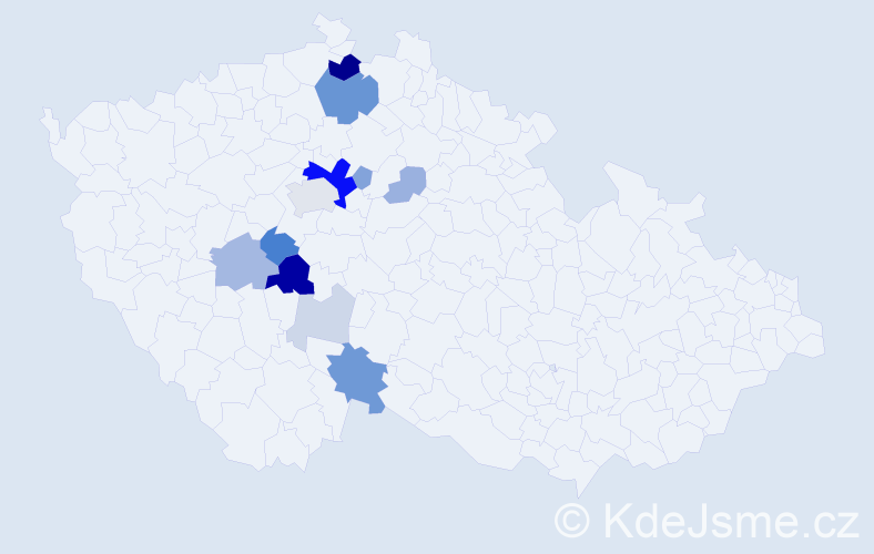 Příjmení: 'Štrynek', počet výskytů 39 v celé ČR