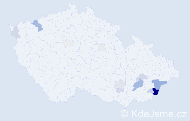 Příjmení: 'Krpenský', počet výskytů 49 v celé ČR