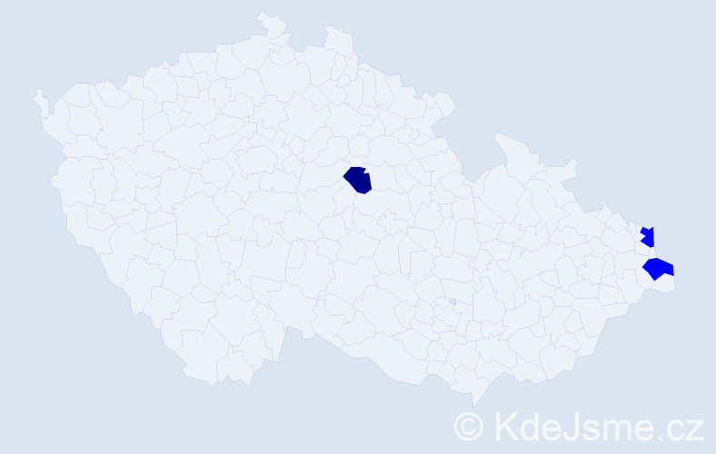 Příjmení: 'Nahaj', počet výskytů 4 v celé ČR